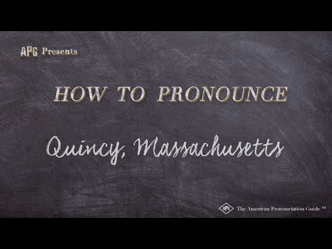 Video: Hoe spreek je Quincy MA uit?