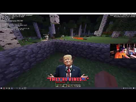 Trump Builds a House in Minecraft