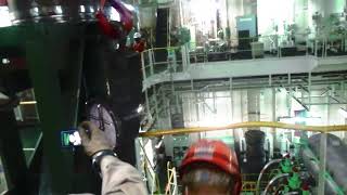 Engine room overhead crane load testing in dry dock -MV Kerkyra at Chengxi shipyard ,china -Part 3