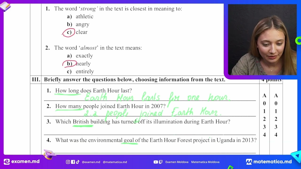 Pretestarea 2025 la limba engleză ,partea 1