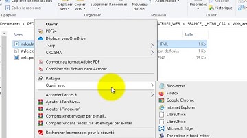 Ouvrir un fichier HTML ou CSS avec le bloc note