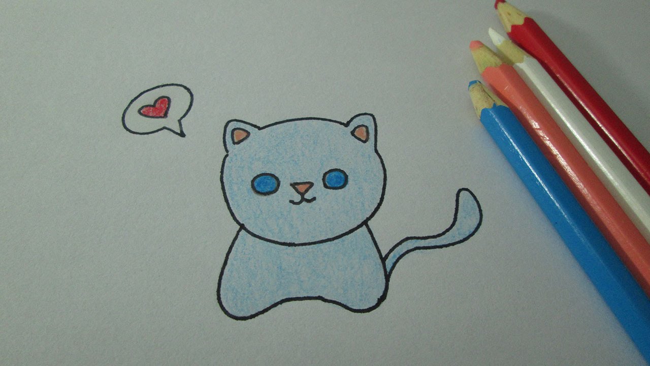 Como desenhar um gato de desenho animado