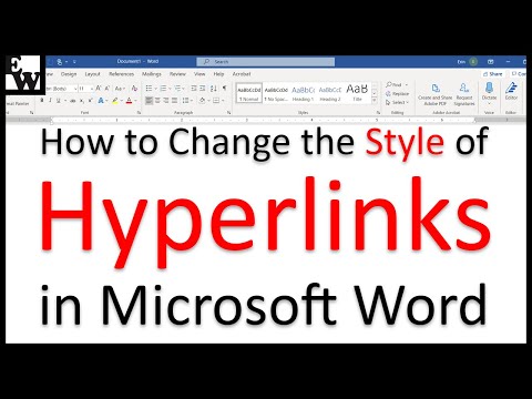 Video: How To Change The Style Of Links