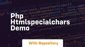 Php htmlspecialchars demo