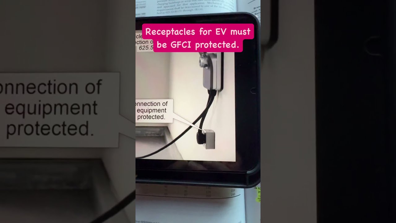 Receptacles For Electric Vehicle EV Charging Must Be GFCI Protected In Accordance With 625 54 