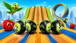 Epic Ball Run Challenge 🟢 | Apple & Parrot Adventure | Fun Racing Game Gameplay screenshot 3