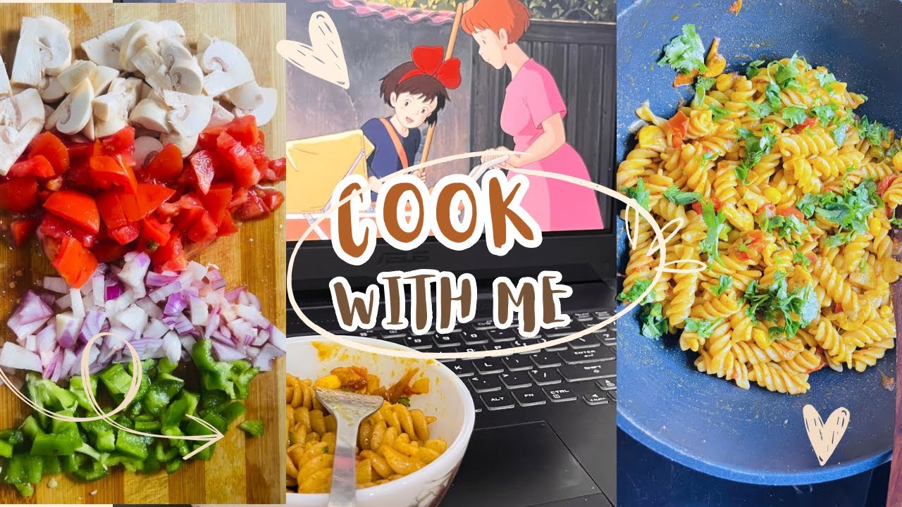 Cook with me 🌿💕aesthetic cooking vlog, pasta 🍝 indian girl 🍀mini ...