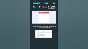 Responsive Navbar Using HTML & CSS – No JS Needed! 🚀✨ #shorts #webdevelopment #coding