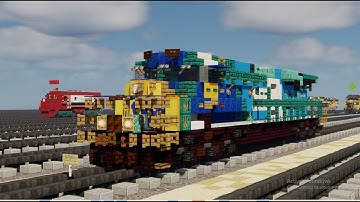 Minecraft CSX 1976 GE ES44AH Conrail Heritage Unit Tutorial