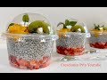 Chia con frutas para negocio mesa de postres o consumo propio