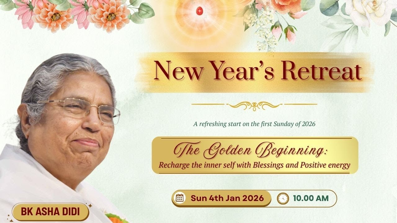 Live: 10.00 am | Asha Didi | New Year’s Retreat | 4-1-26 | Shanti Sarovar Hyd