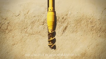 Aarsleff - f﻿ull displacement piles 3D animation