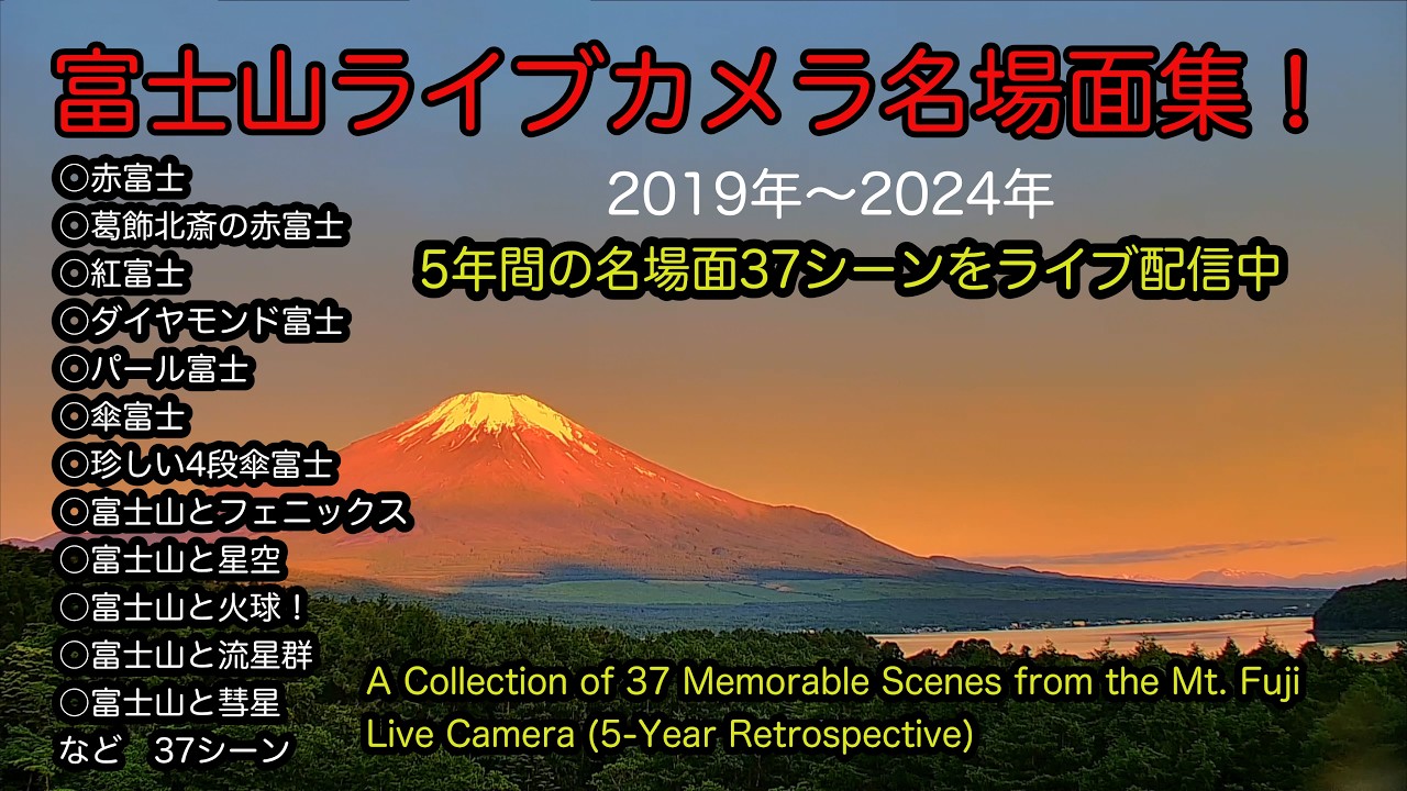 富士山イメージの4面ランプ 富士山ライブカメラが捉えた＝37シーン＝名場面集。A collection of 37