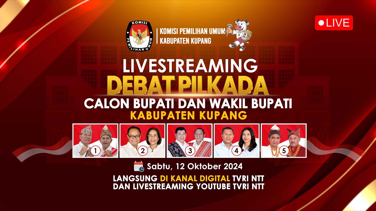 DEBAT PERTAMA CALON BUPATI DAN WAKIL BUPATI KUPANG TAHUN 2024
