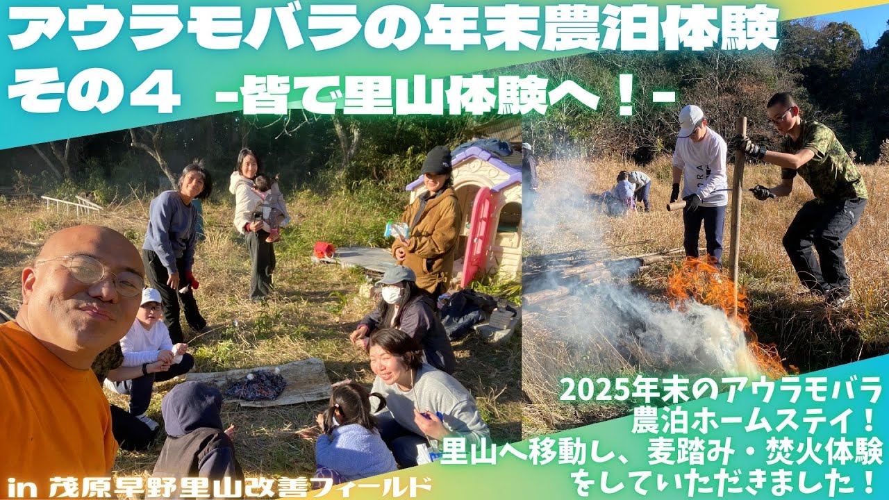 アウラモバラの年末農泊体験その４ -皆で里山体験へ！-【里山再生・土壌改善・開拓型農業アクティビティ里山体験受付中】
