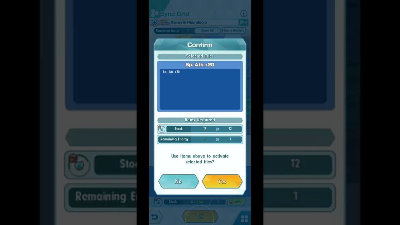 Pokemon Masters Ex Karen Sync Grid After Power Boost