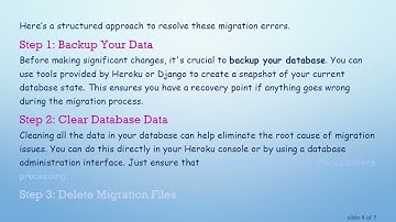Resolving the django.db.utils.DataError and django.db.utils.ProgrammingError on Heroku