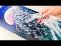 The ultimate jellyfish art technique must watch  acrylic pouring  glue gun  ab creative tutorial