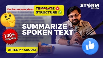 Summarize Spoken Text Explained | PTE Listening Practice & Strategy | Proven method with Example