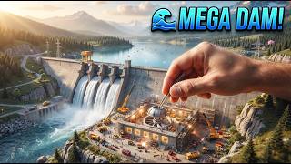 Miniature DIY Hydroelectric Dam Construction Timelapse  Amazing Tiny Power Plant Built by Hand in 8K