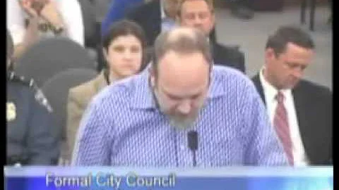 John Stoner speaking against downtown surveillance...