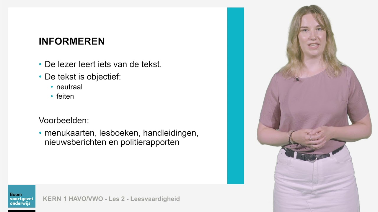 KERN Nederlands havo/vwo 1 | Leesvaardigheid - Les2 Informeren - YouTube