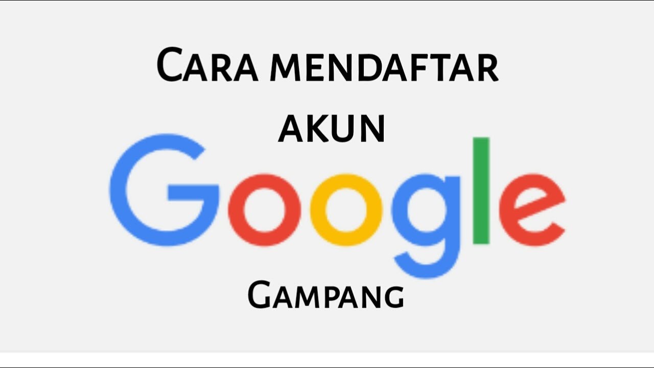 Cara buat akun google super gampang.. - YouTube