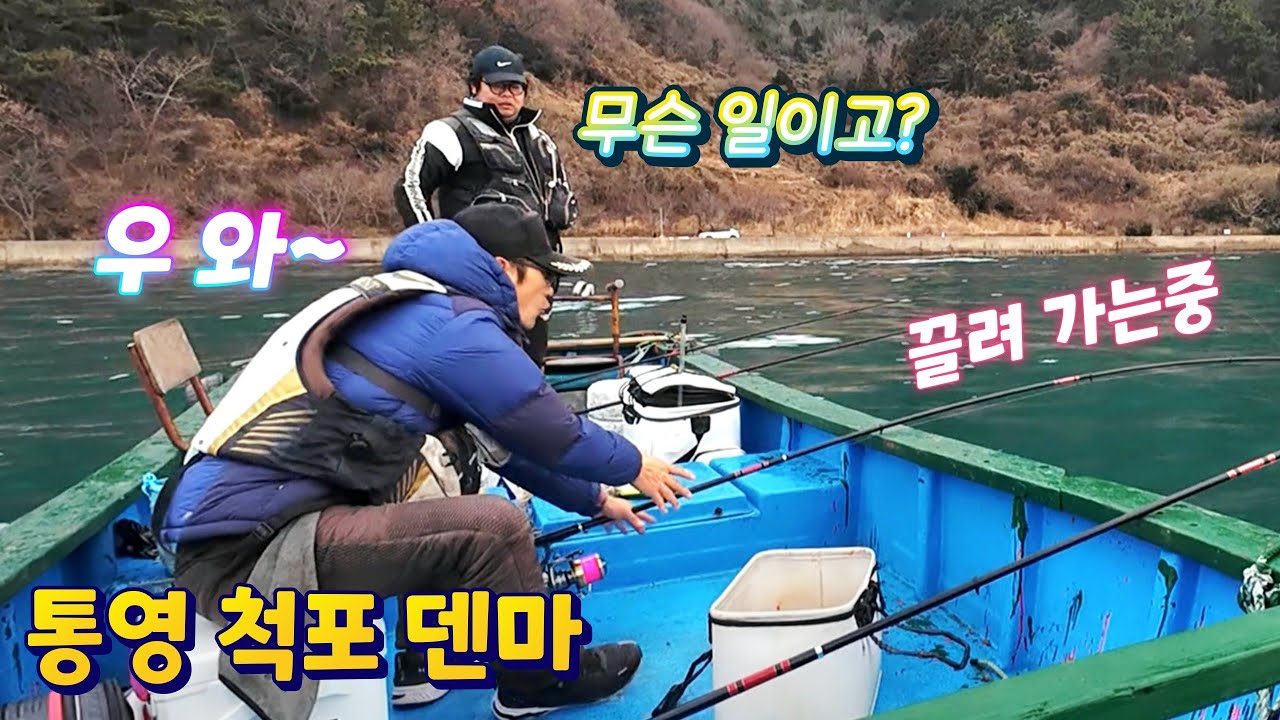 [통영로기] 456회 카고낚시 초보자와 척포 덴마 낚시 동출 (봉광호)