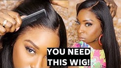 Most Realistic Beginner Friendly Glueless Full Lace Wig - No Baby Hair! Yaki Straight - My First Wig