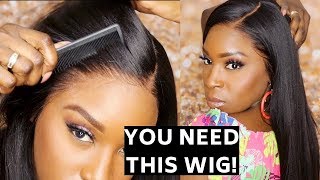 Most Realistic Beginner Friendly Glueless Full Lace Wig  No Baby Hair! Yaki Straight  My First Wig