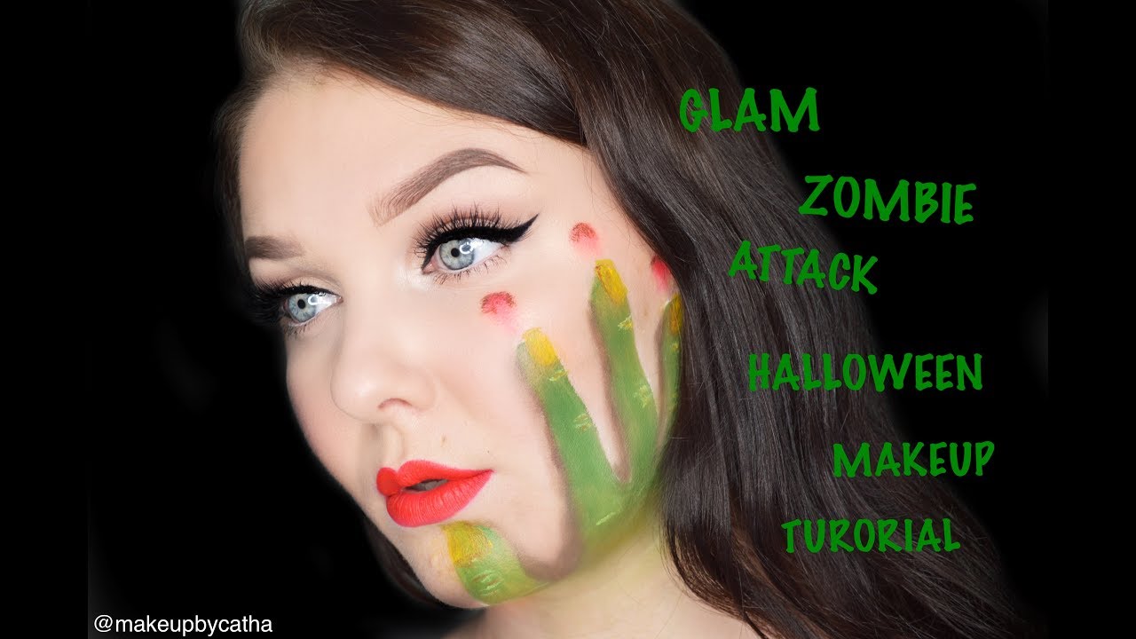Glam Zombie Attack Halloween Makeup Tutorial YouTube
