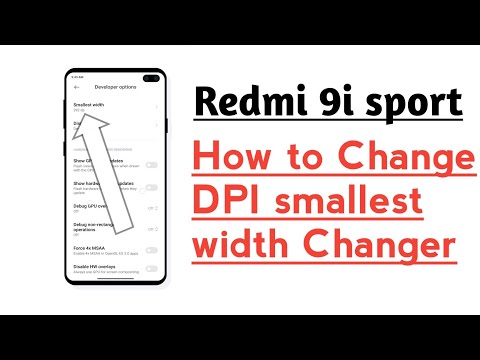 Redmi 9i sport How to Change DPI smallest width Changer