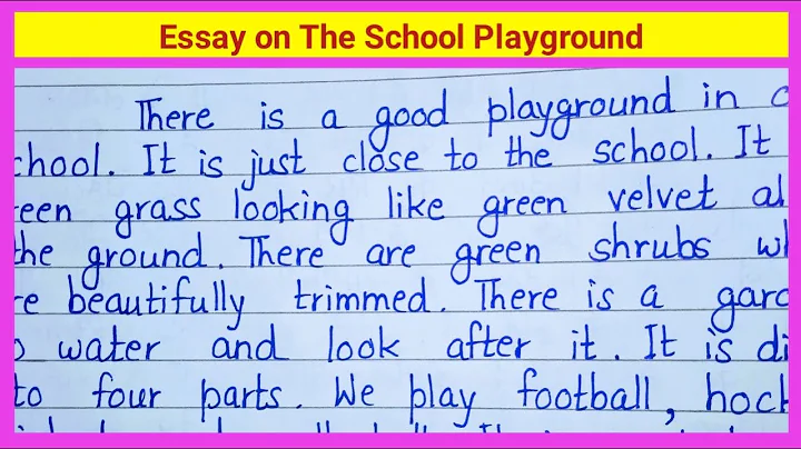 Essay on The School Playground in English || Paragraph on The School Playground in English
