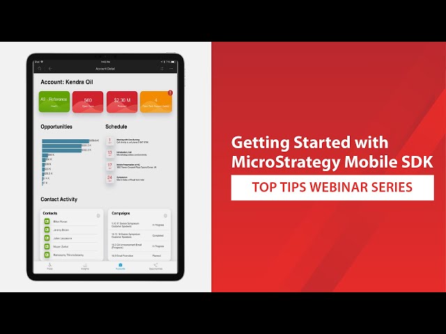 Top Tips: Getting Started with MicroStrategy Mobile SDK