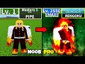 Beating blox fruits as rengoku lvl 0 to max lvl full human v4 awakening noob to pro in blox fruits