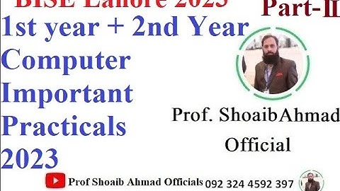 #Computer #Practical 2nd Year 2023 l #Important #Practicals #Word #Excel #cprogramming