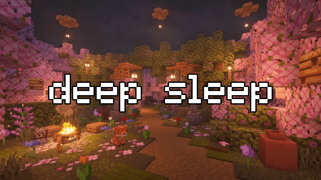 calm your stress and try to fall asleep... (minecraft nostalgic music with soft rain)
