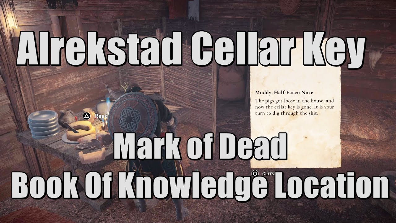 Assassin's Creed Valhalla Alrekstad Cellar Key - Mark of Dead The Book Of Knowledge Location