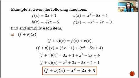 GENERAL MATH TOPIC 3: Operations on Functions (Part I)