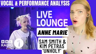 Vocal Coach/Musician Reacts: Anne-Marie 'Unholy' Sam Smith \u0026 Kim Petras Cover Radio 1 Live Lounge