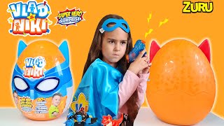 NEW VLAD & NIKI SUPERHERO BLUE ROBO SURPRISE EGG by ZURU #AD