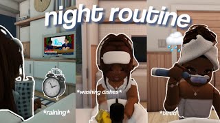 my *RAINY* night ROUTINE  in BLOXBURG! 💤🌧️🪥 | Roblox Bloxburg