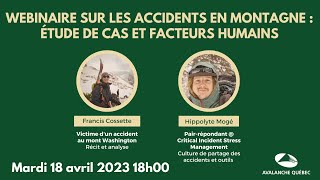 Webinaire // Les accidents en montagne: étude de cas et facteurs humain