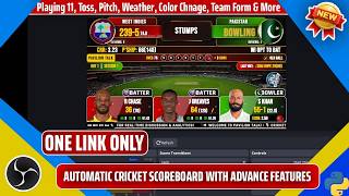 OBS Cricket Scoreboard | OBS Test Scoreboard | Advanced Features Cricket Scoreboard screenshot 3