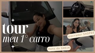 TOUR pelo meu PRIMEIRO carro | mostrando tudo do meu carro & compras na SHEIN e SHOPEE para carro