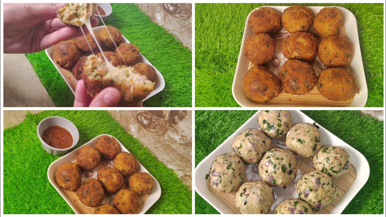 Crispy Chicken Cheese Balls Recipe|Cheesy &Crunchy Snacks At Home