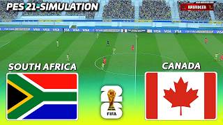 🔴South Africa vs Canada | FIFA World Cup 2026 | Round Of 32 | PES 21 Simulation & Recreation