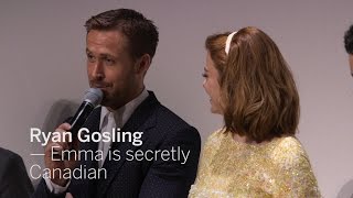 RYAN GOSLING Emma is secretly Canadian | TIFF 2016