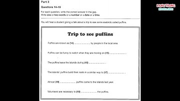 Listening B1 (revised 2020), PET for school 1 , Test 4, Part 3