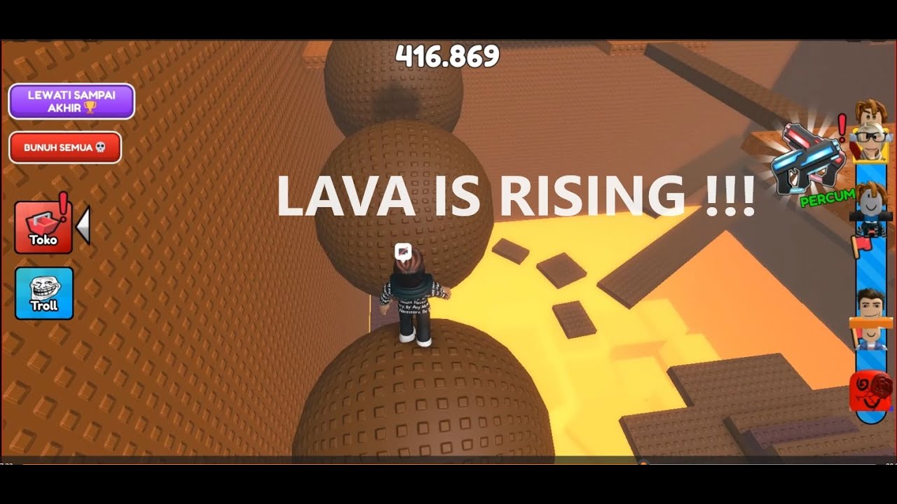 TOWER BUT THERE LAVA IS RISING || ROBLOX #duniagames - YouTube